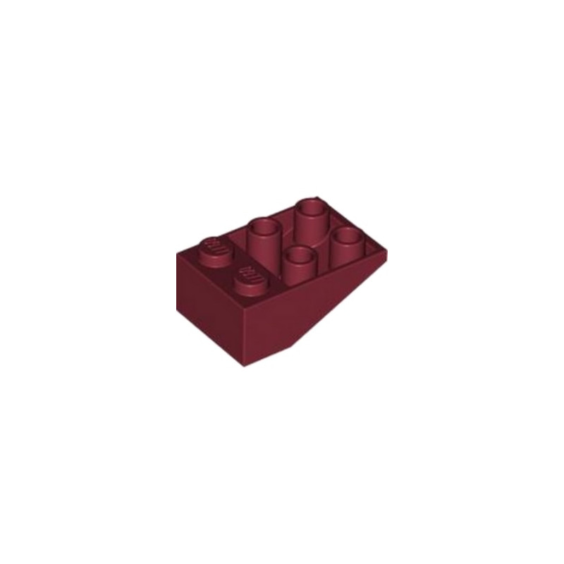 LEGO 6457943 ROOF TILE 2X3/25° INV. - NEW DARK RED