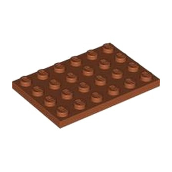LEGO 6426644 PLATE 4X6 - DARK ORANGE
