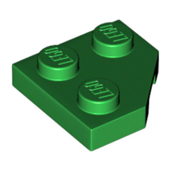 LEGO 6311453 PLATE 2X2, CORNER, 45 DEG. - DARK GREEN