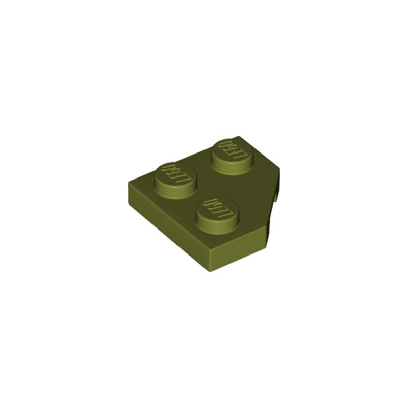 LEGO 6278087 PLATE 2X2, CORNER, 45 DEG. - OLIVE GREEN