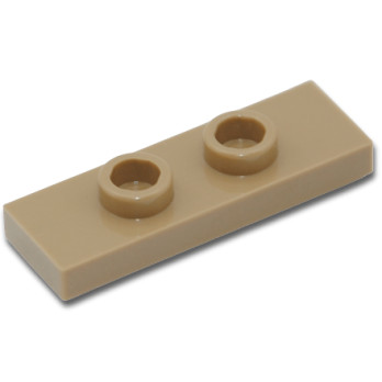 LEGO 6449594 PLATE 1X3 W/ 2 KNOBS - SAND YELLOW