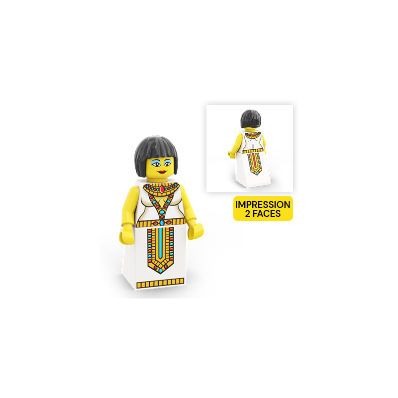 Cleopatra figurine printed on Lego® Brick