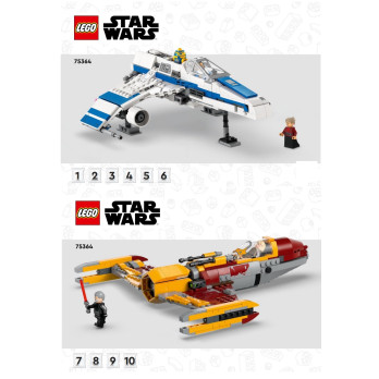 Notice / Instruction Lego® Star Wars - New Republic E-Wing vs. Shin Hati's Starfighter - 75364