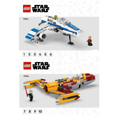 Instruction Lego® Star Wars - New Republic E-Wing vs. Shin Hati's Starfighter - 75364