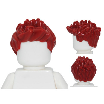 LEGO 6211374 HAIR - NEW DARK RED