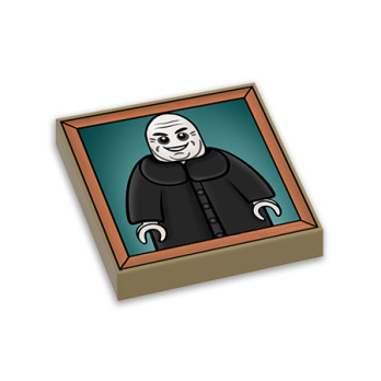 Fester Painting printed on Lego® Brick 2x2 - Sand Yellow