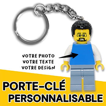 Porte Clé Figurine Homme Lego® Personnalisable