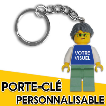 Porte Clé Figurine Femme Lego® Personnalisable