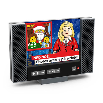 Television - Christmas news flash - Made and printed in Lego® bricks