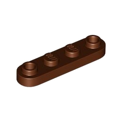 LEGO 6463591 PLATE 1X4, ROUNDED - REDDISH BROWN