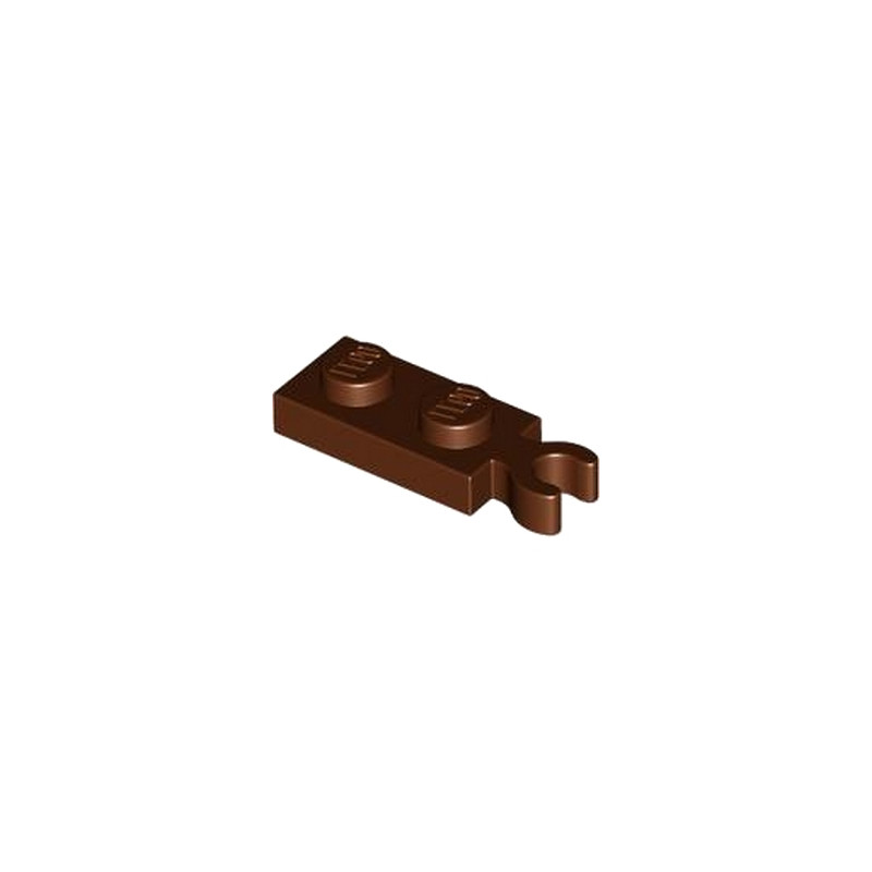 LEGO 6459597 PLATE 1X2 W/ HOLDER - REDDISH BROWN
