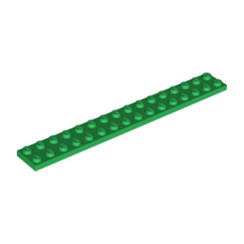 LEGO 6305835 PLATE 2X16 - DARK GREEN