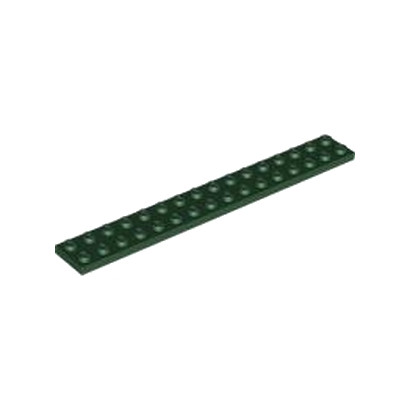 LEGO 6442988 PLATE 2X16 - EARTH GREEN