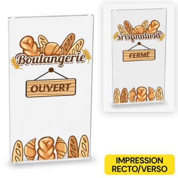 Porte Boulangerie imprimée sur Vitre Lego® 1X4X6 - Transparent