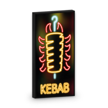 Enseigne Kebab imprimée sur Brique 2x4 Lego® - Noir