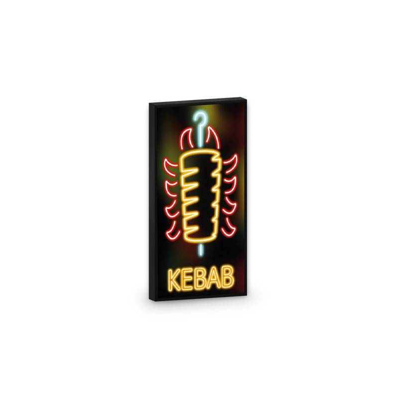 Kebab 2x4 sign printed on Lego® Brick - Black
