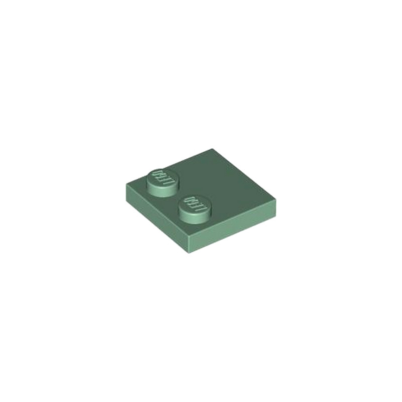 LEGO 6423384 PLATE 2X2, W/ REDUCED KNOBS - SAND GREEN
