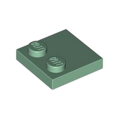 LEGO 6423384 PLATE 2X2, W/ REDUCED KNOBS - SAND GREEN