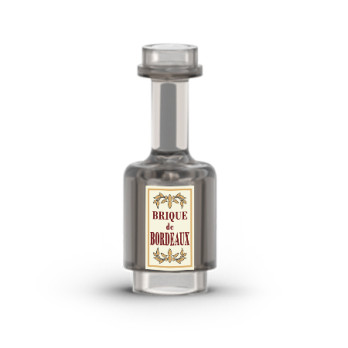 "Brique de Bordeaux" wine bottle printed on Lego® bottle