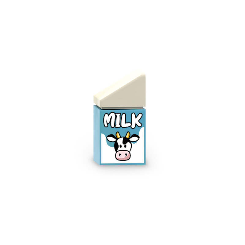 Milk Brick 1X1X 2/3  printed on Lego® Brick