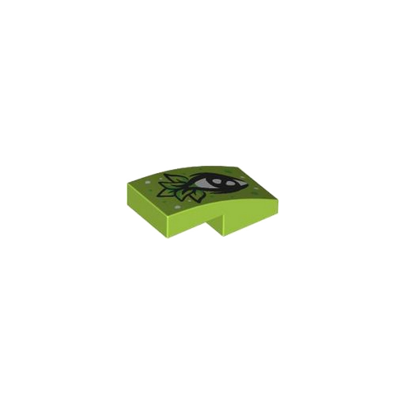 LEGO 6453592 PLATE 1X2X2/3, W/ BOW - BRIGHT YELLOWISH GREEN
