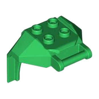 LEGO 6346745 DESIGN, BRIQUE 4X3X3, W/ 3.2 SHAFT - DARK GREEN