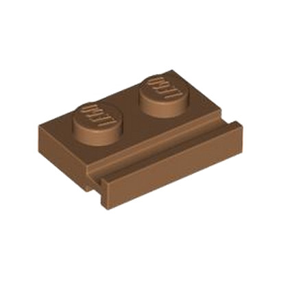 LEGO 6433739 PLATE 1X2 WITH SLIDE - MEDIUM NOUGAT