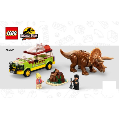 Notice / Instruction Lego® Jurassic World - La recherche du tricératops -76959