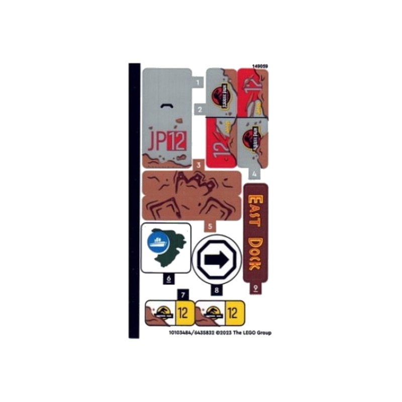 Stickers / Autocollant Lego® Jurassic World 76958