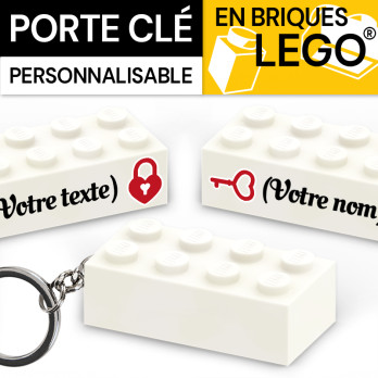 Lego® Brick Keyring - White