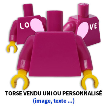LEGO 6299170 TORSO PLAIN (or personalized) - MAGENTA