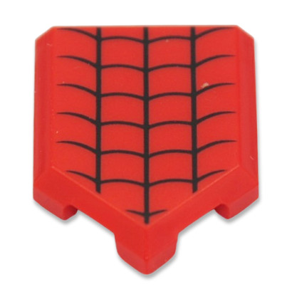 LEGO 6467557 TILE 2X3 W/ANGLE PRINTED SPIDERMAN - RED