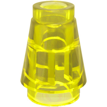 LEGO 6337597 NOSE CONE SMALL 1X1 - TRANSPARENT YELLOW