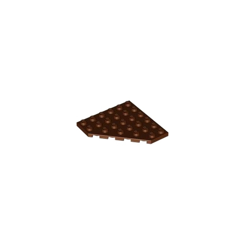 LEGO 6357957 CORNER PLATE 6X6X45° - REDDISH BROWN