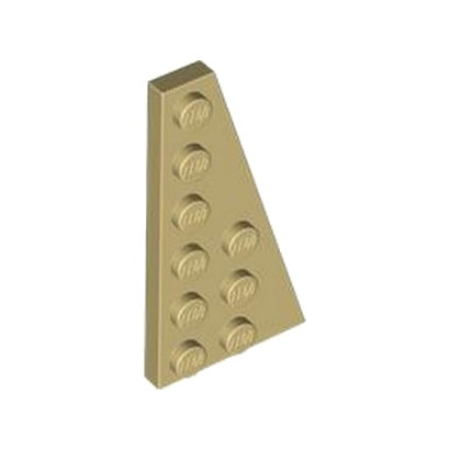 LEGO 6469247 RIGHT PLATE 3X6 W. ANGLE - BEIGE