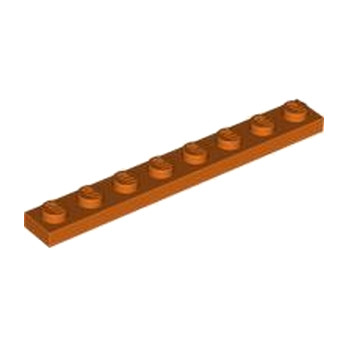 LEGO 6467485 PLATE 1X8 - REDDISH ORANGE