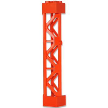 LEGO 6466717 LATTICE TOWER 2X2X10 W/CROSS - REDDISH ORANGE