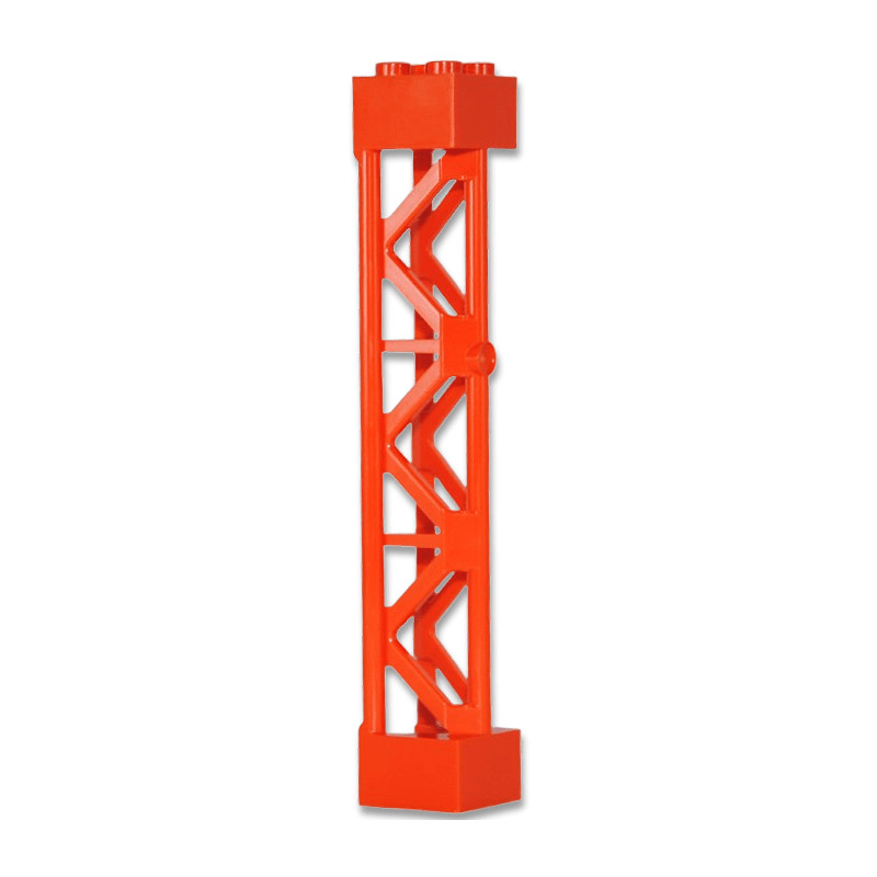 LEGO 6466717 LATTICE TOWER 2X2X10 W/CROSS - REDDISH ORANGE