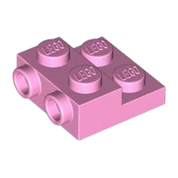 LEGO 6470181 PLATE 2X2X2/3 W. 2. HOR. KNOB - ROSE CLAIR