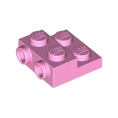 LEGO 6470181 PLATE 2X2X2/3 W. 2. HOR. KNOB - ROSE CLAIR