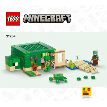 Notice / Instruction Lego Minecraft - La maison de la plage de la tortue - 21254