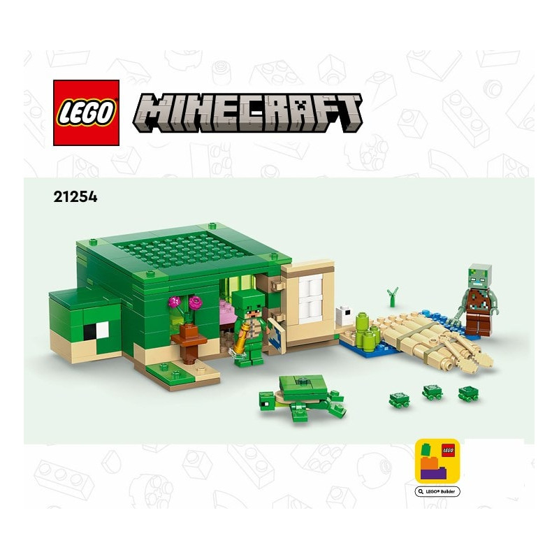 Notice / Instruction Lego Minecraft - La maison de la plage de la tortue - 21254