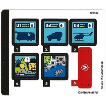 Stickers / Autocollant Lego® City - La caserne et le camion de pompiers - 60414