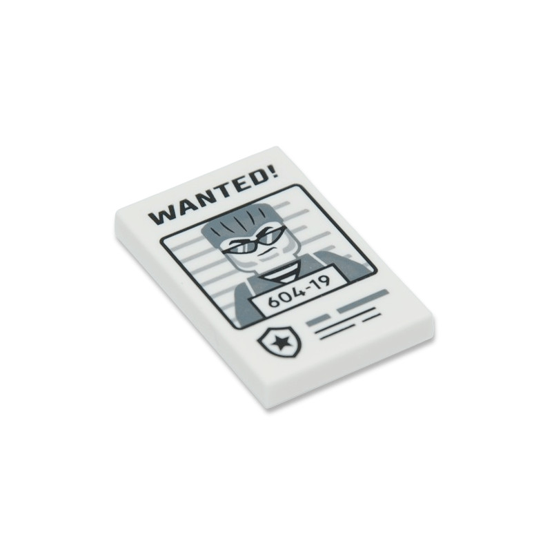 LEGO 6465471 PRINTED WANTED 2X3 - WHITE