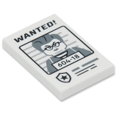 LEGO 6465458 PRINTED WANTED 2X3 - WHITE
