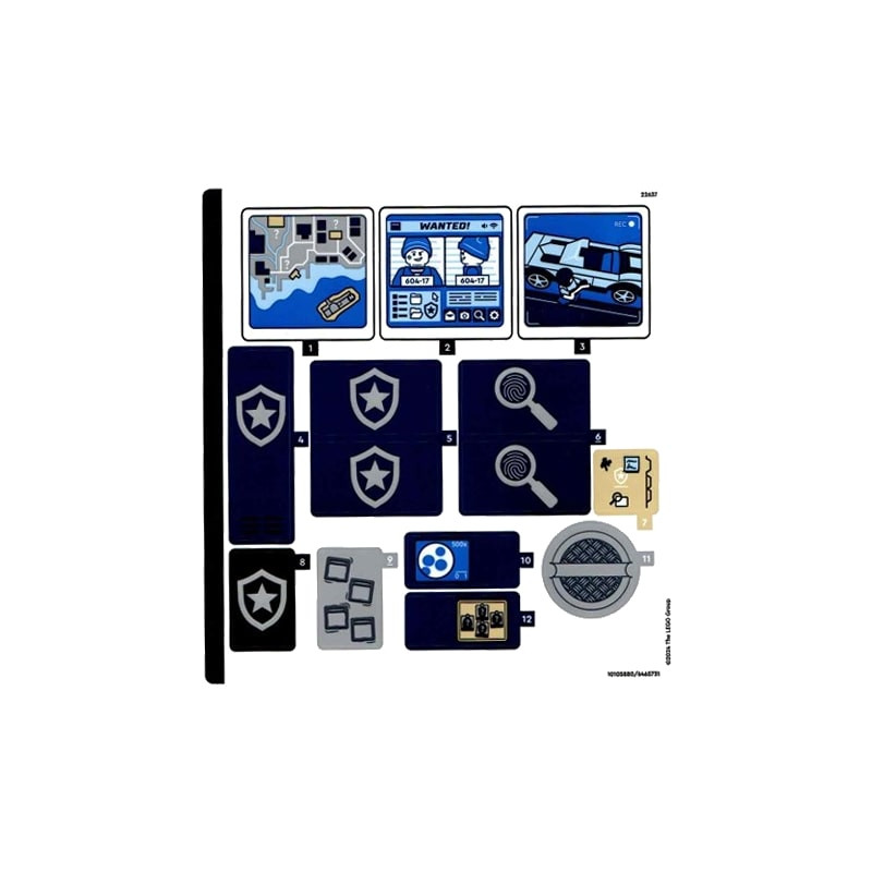 Stickers / Autocollant Lego® City - Le laboratoire de police scientifique mobile - 60418