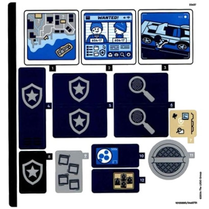 Stickers / Autocollant Lego® City - Le laboratoire de police scientifique mobile - 60418