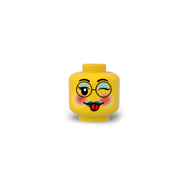 Visage Femme imprimé sur Tête Lego®