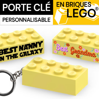 Porte clé en brique Lego® - Cool Yellow