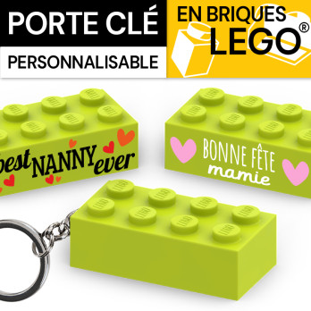 Porte clé en brique Lego® - Bright Yellowish Green